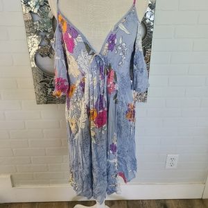 Cute romper dress cold shoulder